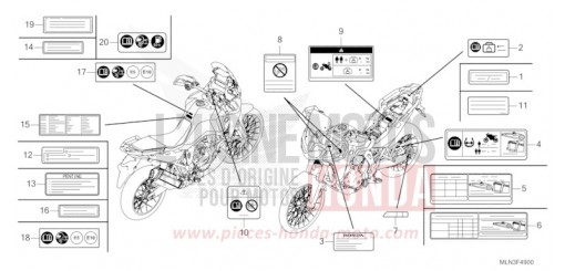 CAUTION LABEL CRF1100D3R de 2024